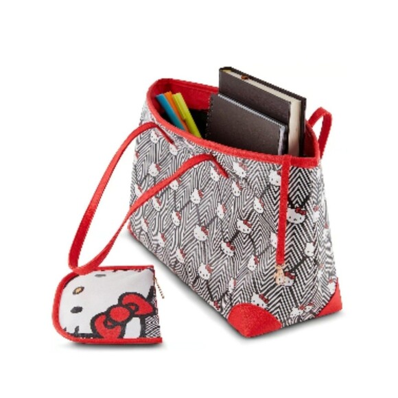 Sanrio Handbags - Sanrio Hello Kitty Large Classic Tote Purse Handbag with Coin Purse Red NWT